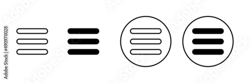 Menu Icons set. web menu sign and symbol. hamburger menu symbol