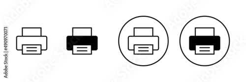 Print icons set. printer sign and symbol