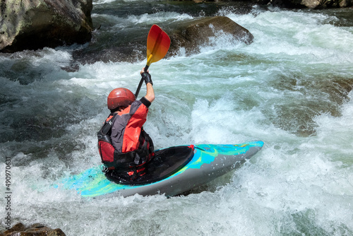 Slika na platnu Kayaking on the Nantahala River, North Carolina