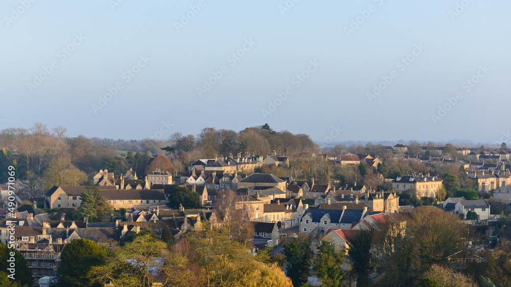 view of an old english town