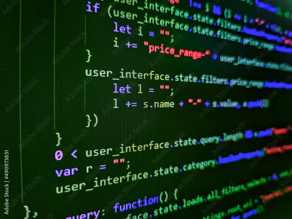 Programing workflow abstract algorithm concept. Future technology ...
