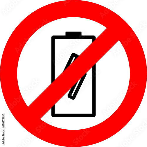 No battery vector icon. Flat No battery pictogram is isolated on a white background.