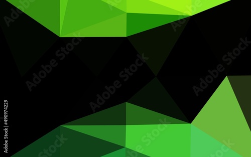 Light Green vector blurry triangle template.