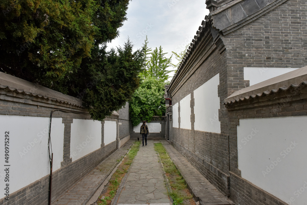 Qinhuangdao City, Hebei Province, China - May 17, 2020: the starting point of China's ancient Great Wall and the old leading ancient architecture