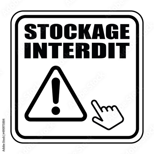 Logo stockage interdit.