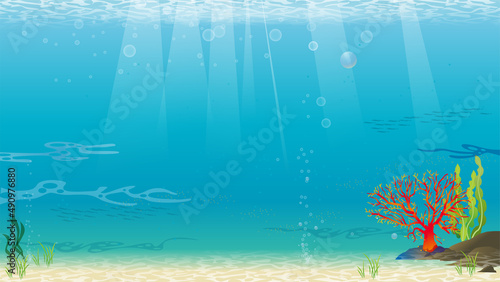 Beautiful seabed background illustration
