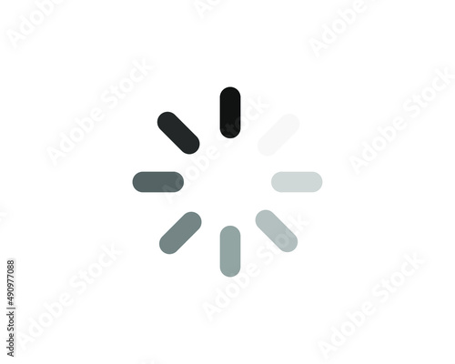 Buffering or loading screen symbol or icon design concept. Vector for user interface app or website.