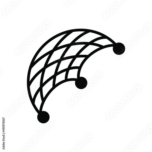 fishing net flat style icon