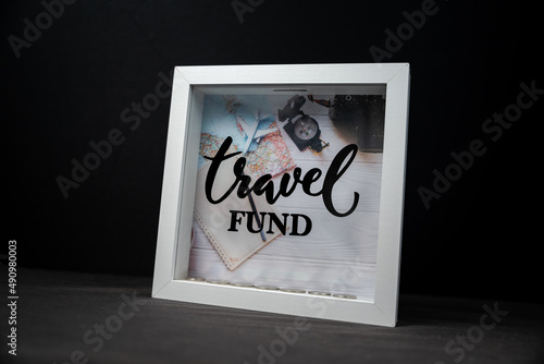 Photo of a travel fund piggy bank