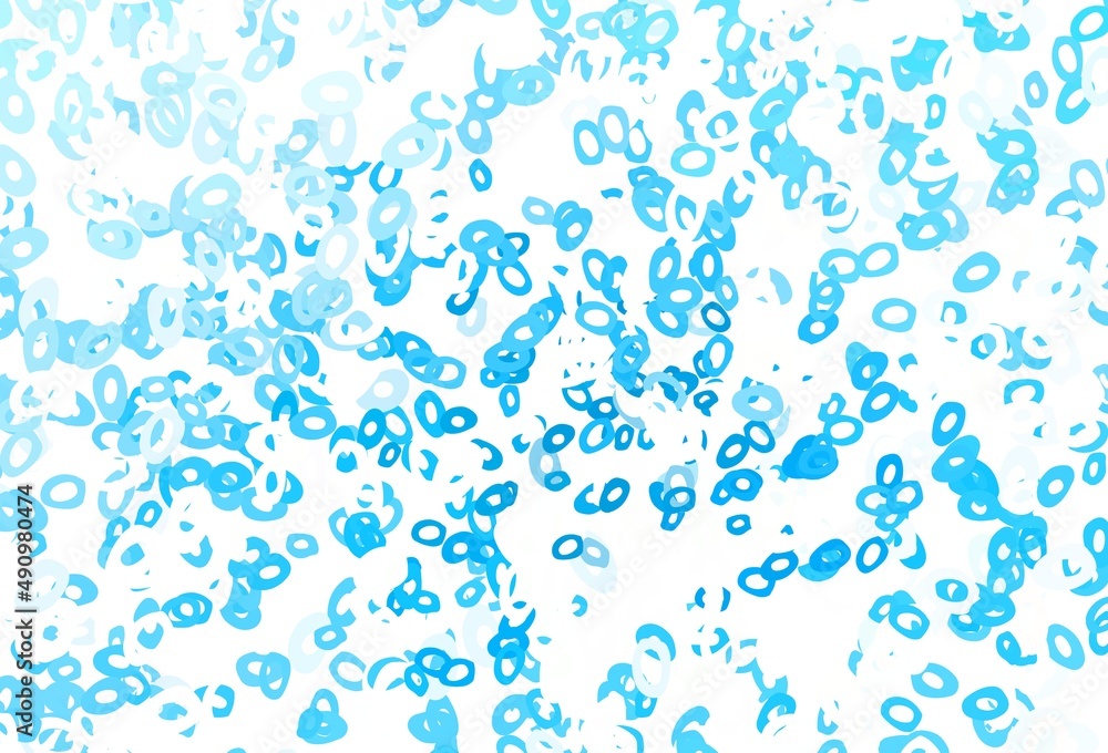 Light BLUE vector template with circles. Light BLUE vector template with circles.