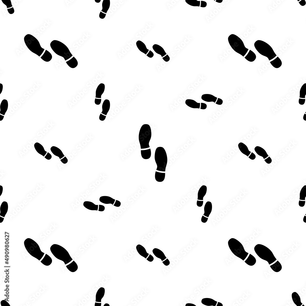 Foot Print Icon Seamless Pattern M_2203004 Foot Print Icon Seamless Pattern M_2203004