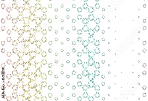 Light multicolor, rainbow vector backdrop with dots.