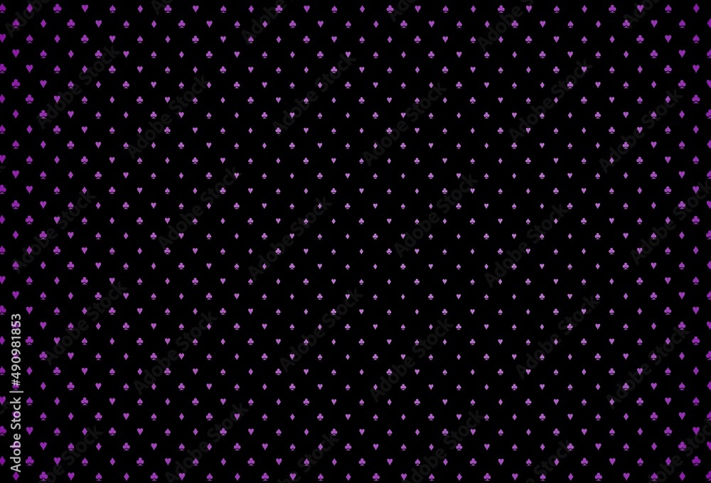 Dark purple vector background with cards signs. Dark purple vector background with cards signs.