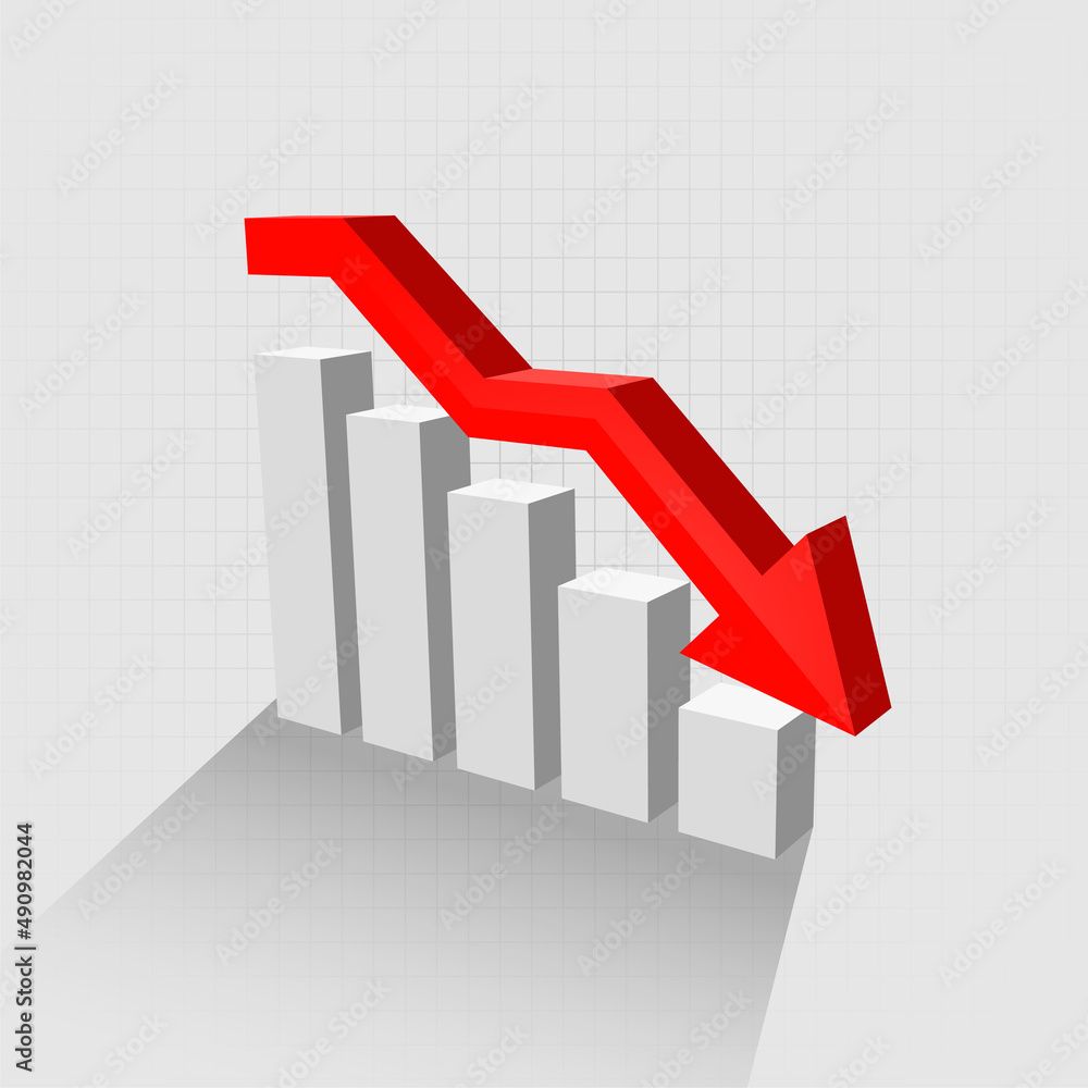 stock market decline downfall red falling arrow stock market decline downfall red falling arrow