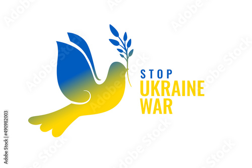 stop ukraine war with dove bird