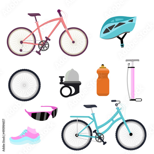 bicycle accessories set and bicycle