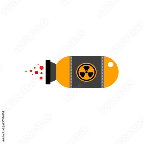 a nuclear weapon illustration.  a nuclear nuke weapon isolation. 