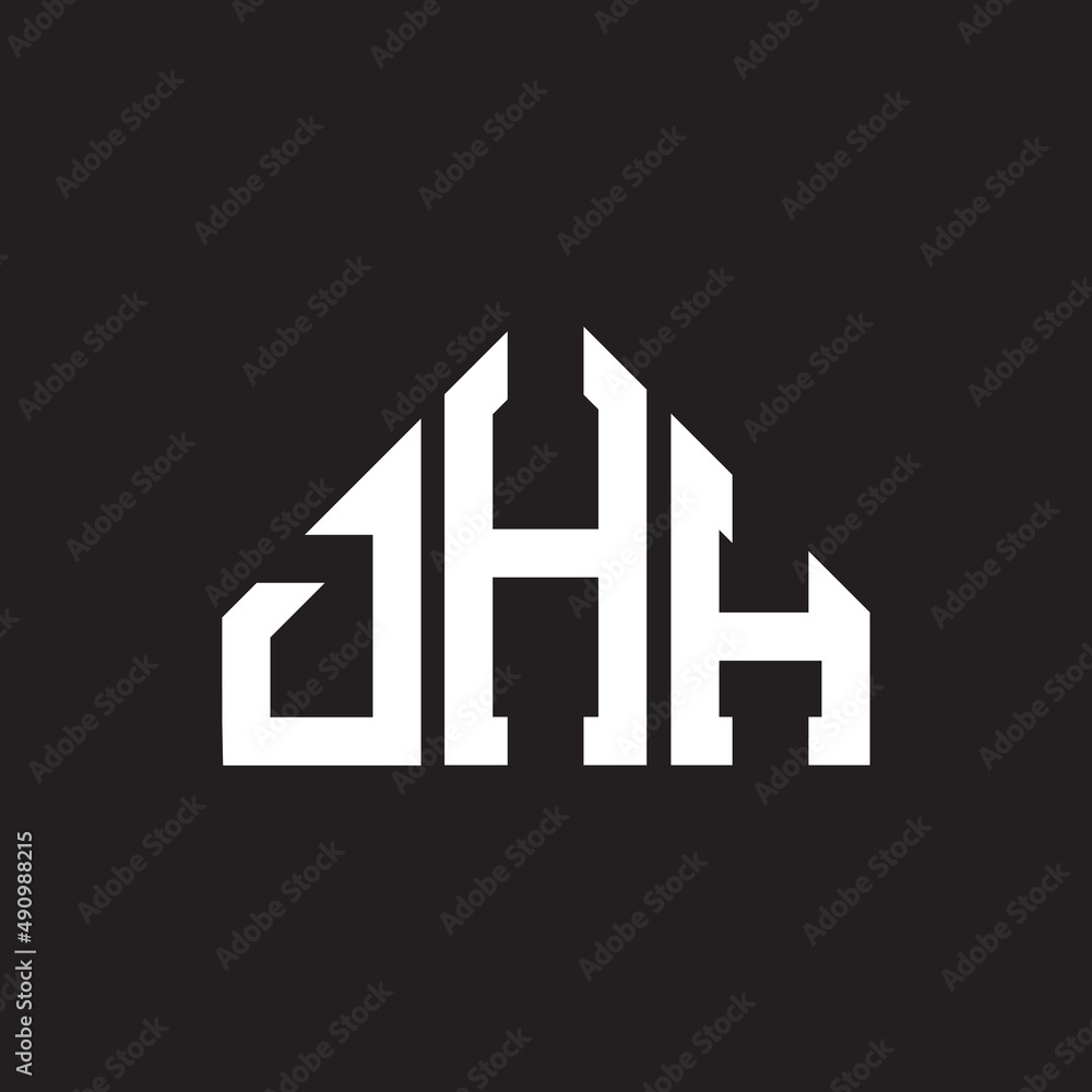 DHH letter logo design on black background. DHH creative initials letter logo concept. DHH letter design. DHH letter logo design on black background. DHH creative initials letter logo concept. DHH letter design.