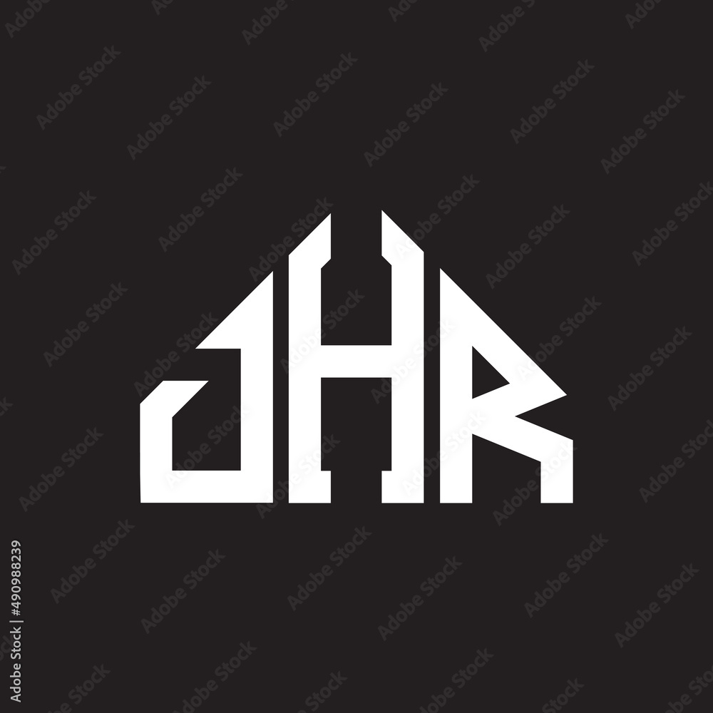 DHR letter logo design on black background. DHR creative initials letter logo concept. DHR letter design.