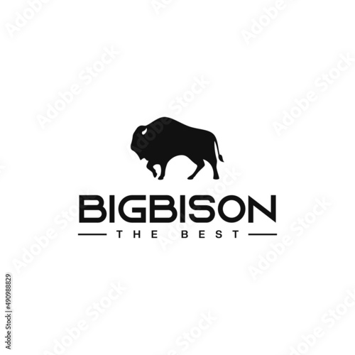 bison logo design. logo template