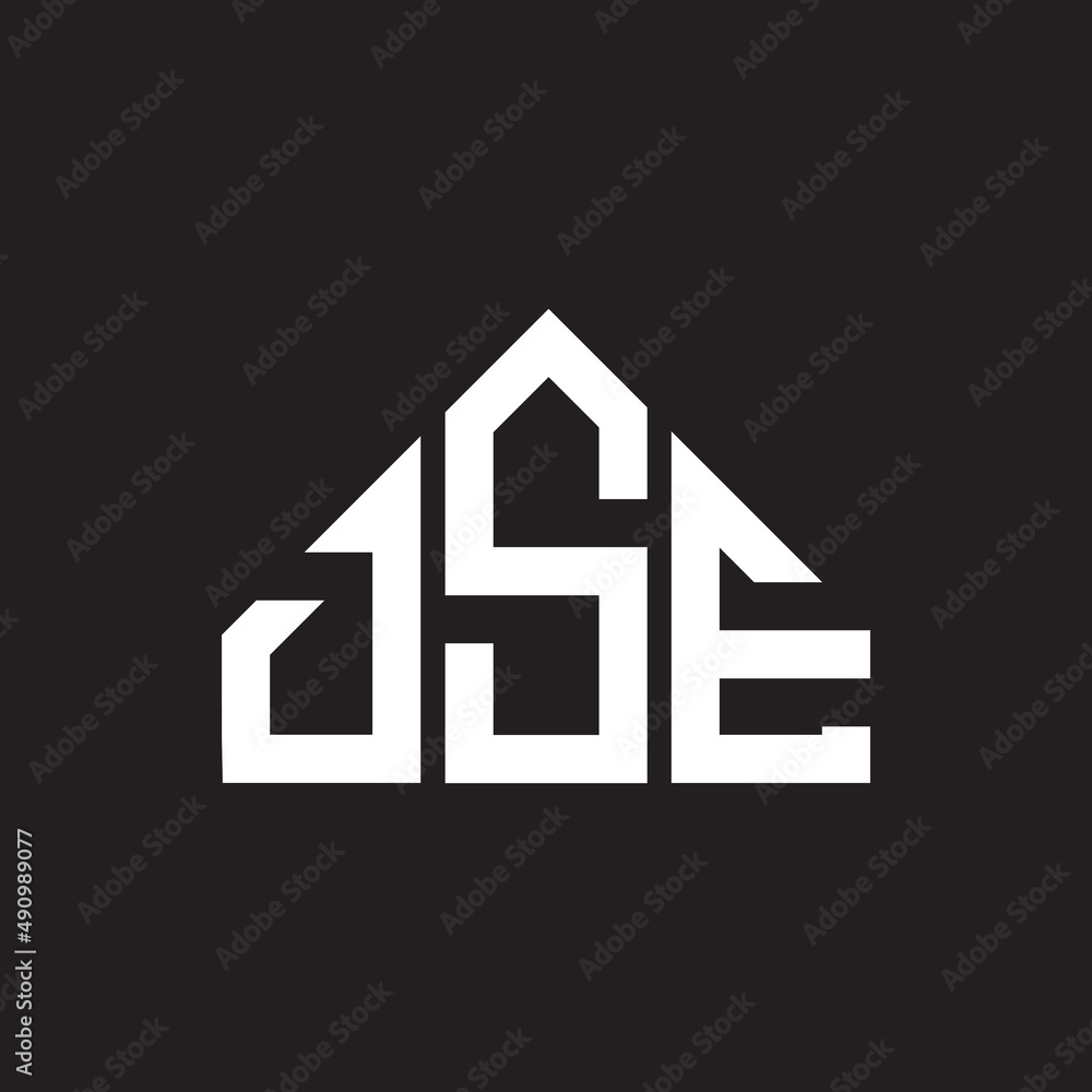 DSE letter logo design on black background. DSE creative initials ...