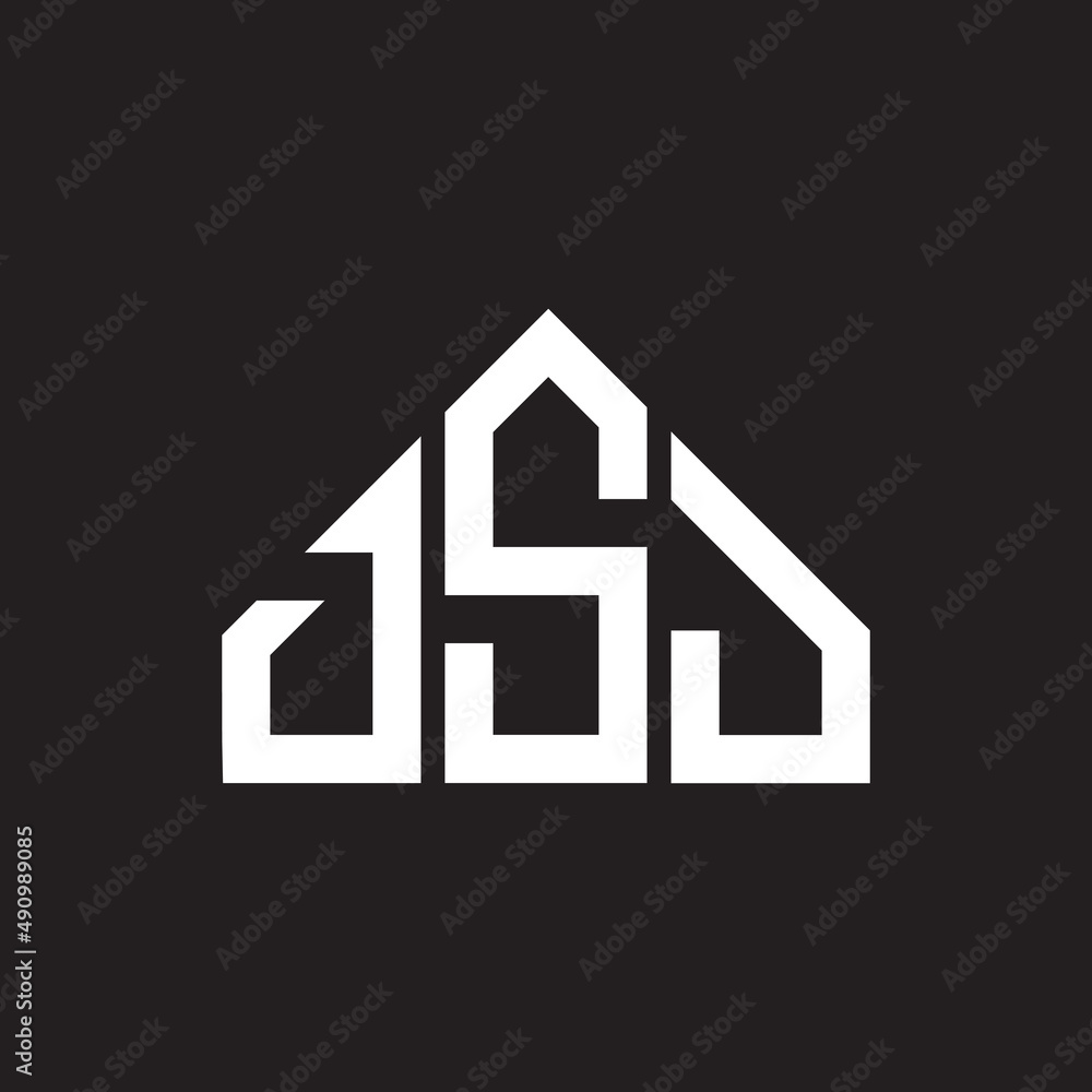 DSJ letter logo design on black background. DSJ creative initials letter logo concept. DSJ letter design. DSJ letter logo design on black background. DSJ creative initials letter logo concept. DSJ letter design.