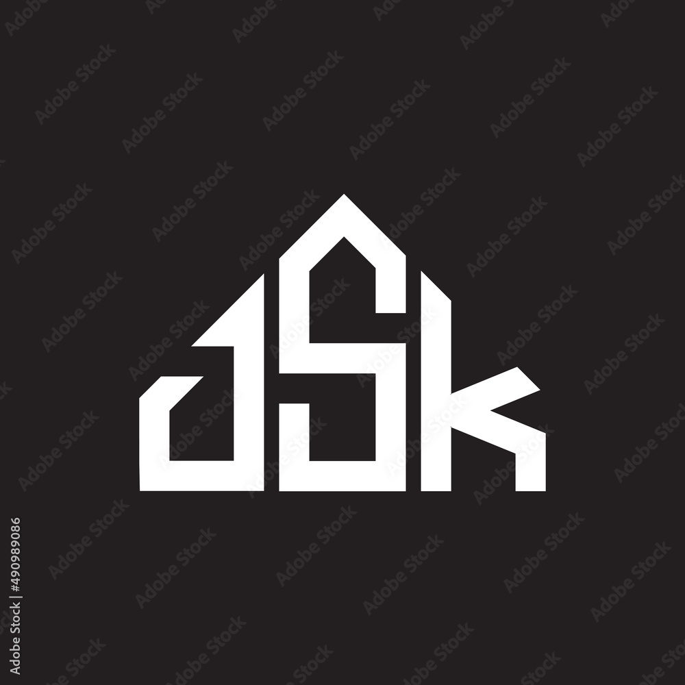 DSK letter logo design on black background. DSK creative initials letter logo concept. DSK letter design. DSK letter logo design on black background. DSK creative initials letter logo concept. DSK letter design.