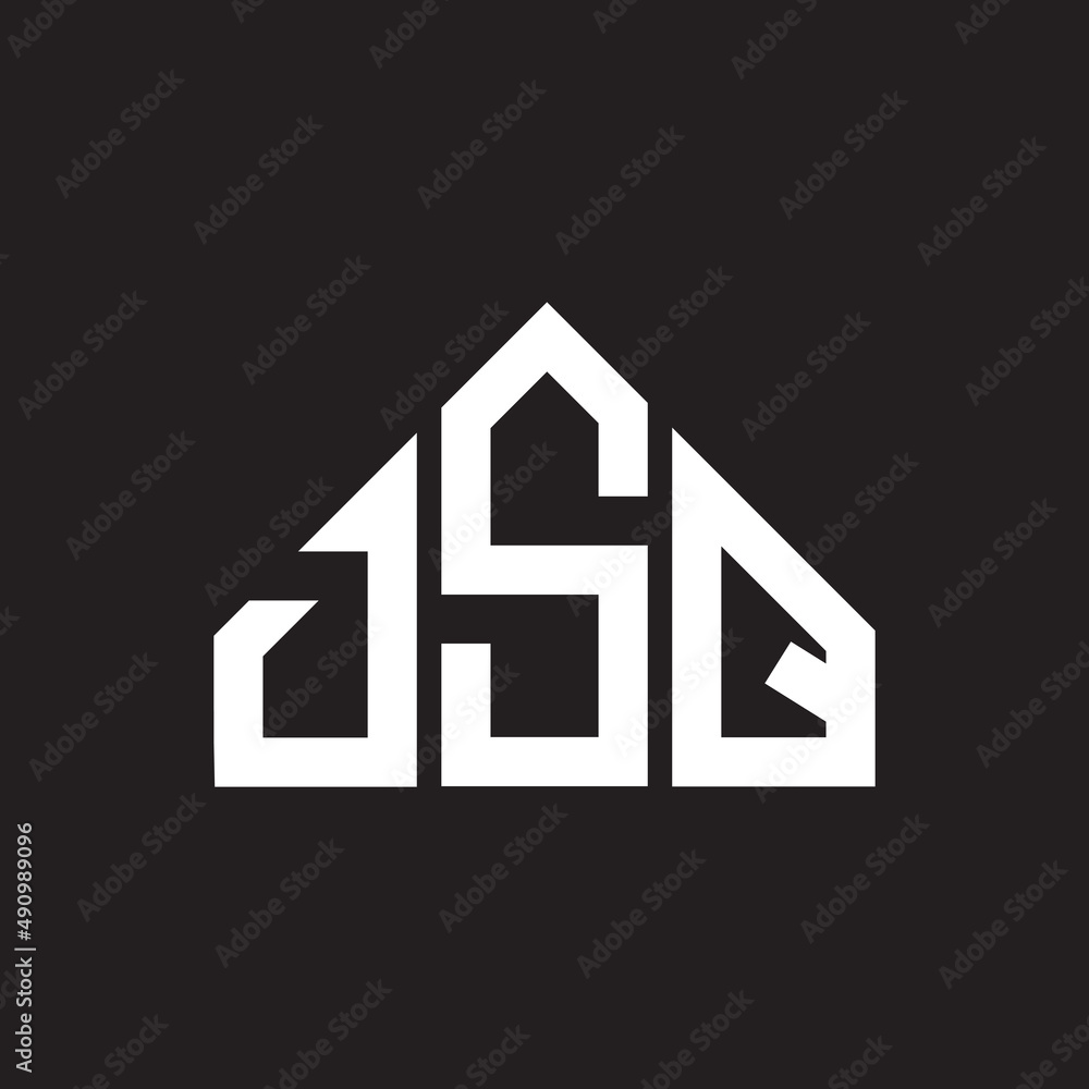 DSQ letter logo design on black background. DSQ creative initials letter logo concept. DSQ letter design. DSQ letter logo design on black background. DSQ creative initials letter logo concept. DSQ letter design.