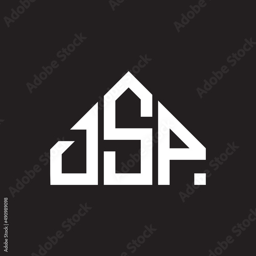 DSP letter logo design on black background. DSP creative initials letter logo concept. DSP letter design. photo