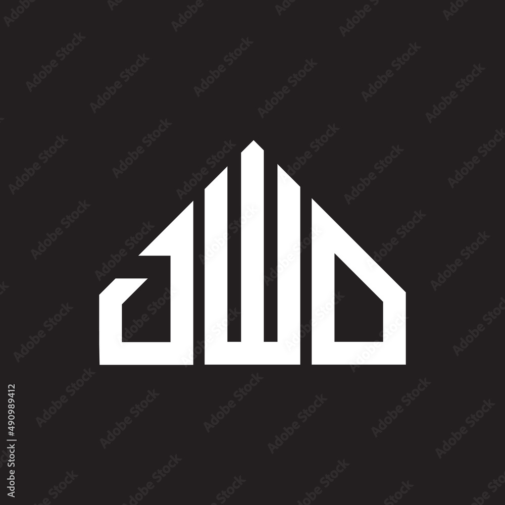 DWO letter logo design on black background. DWO creative initials letter logo concept. DWO letter design.