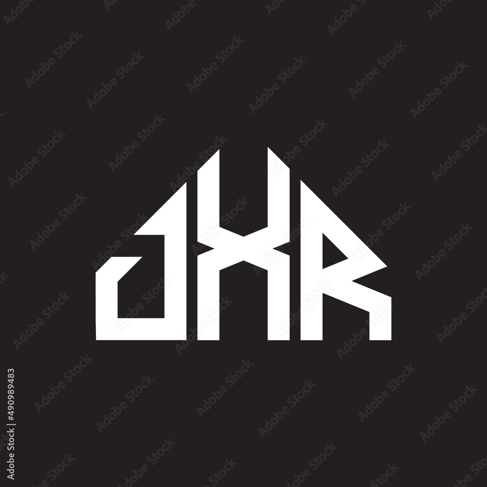 DXR letter logo design on black background. DXR creative initials letter logo concept. DXR letter design.