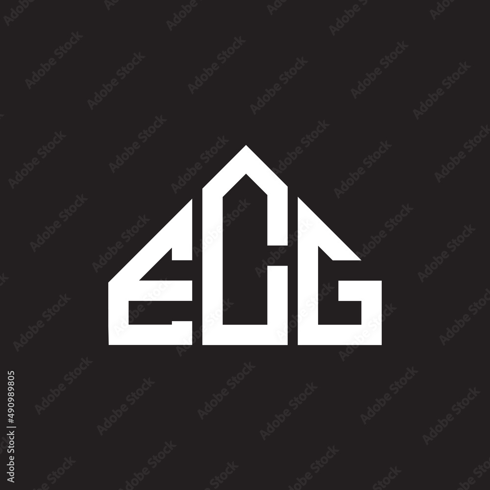 ECG letter logo design on black background. ECG creative initials letter logo concept. ECG letter design.