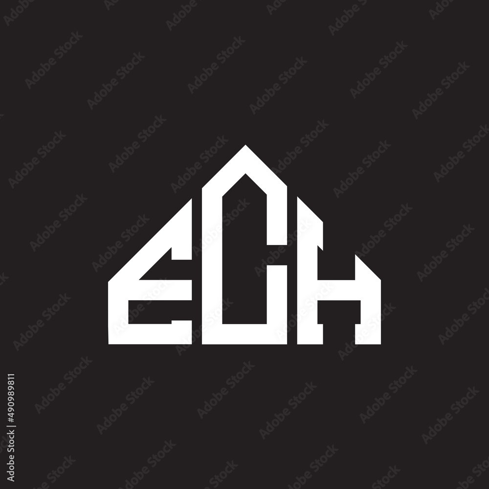 ECH letter logo design on black background. ECH creative initials letter logo concept. ECH letter design. ECH letter logo design on black background. ECH creative initials letter logo concept. ECH letter design.