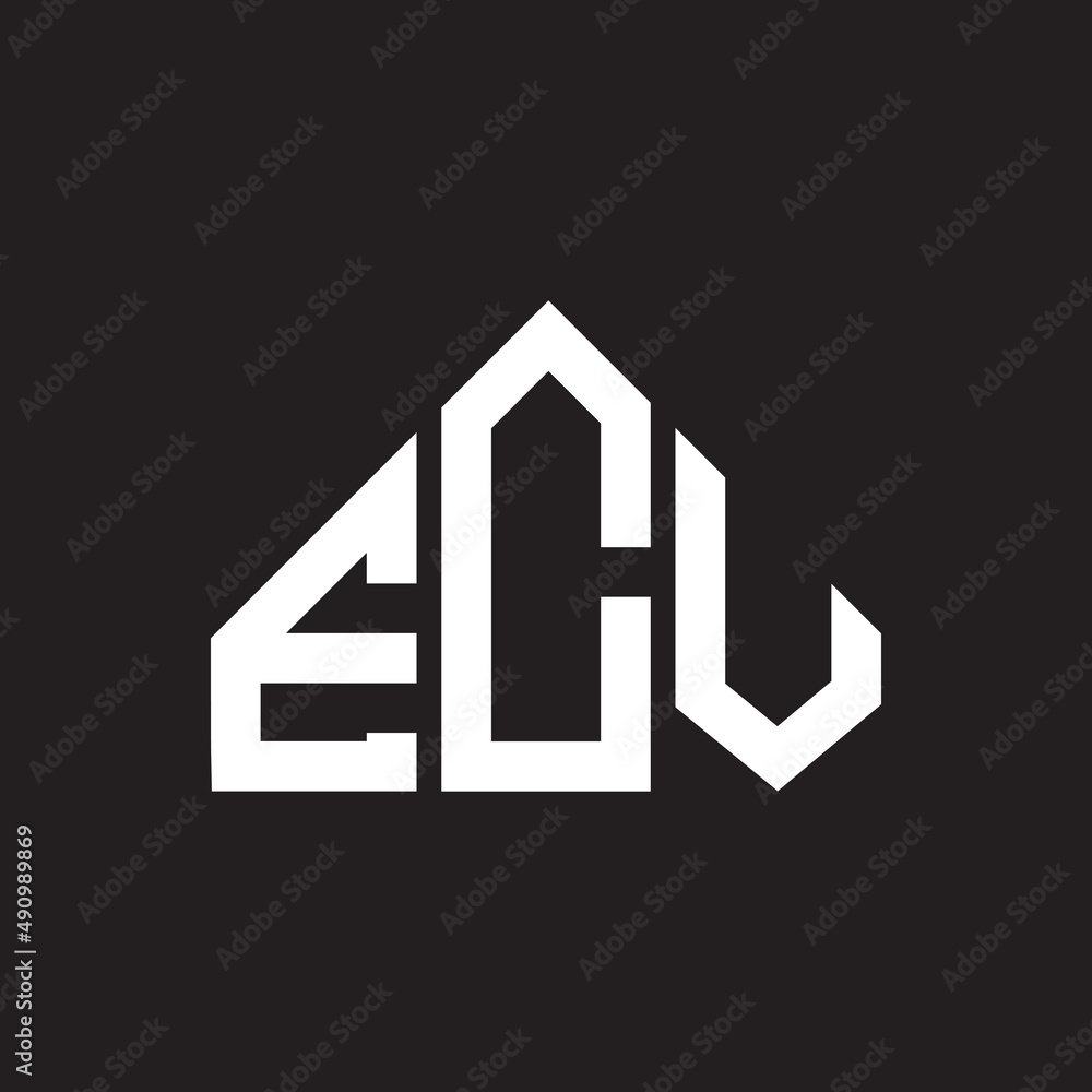 ECV letter logo design on black background. ECV creative initials letter logo concept. ECV letter design. ECV letter logo design on black background. ECV creative initials letter logo concept. ECV letter design.