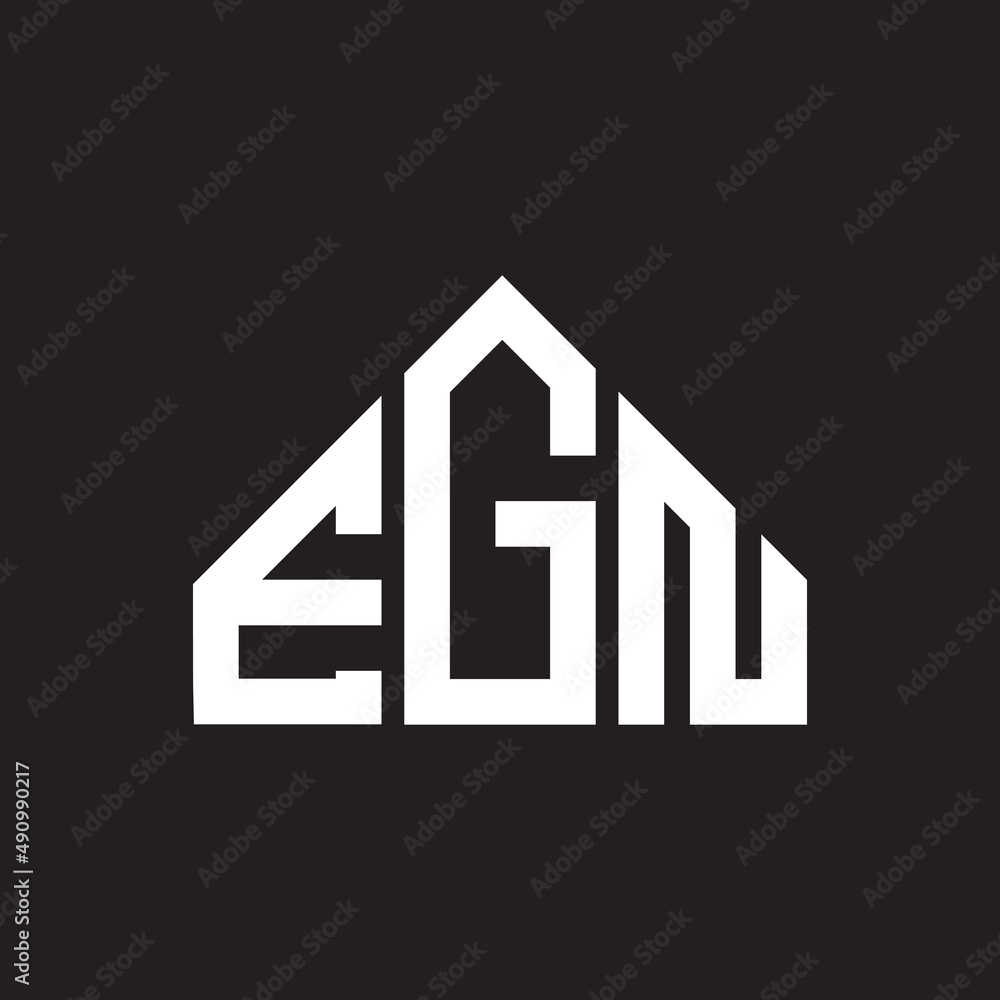 EGN letter logo design on black background. EGN creative initials letter logo concept. EGN letter design.