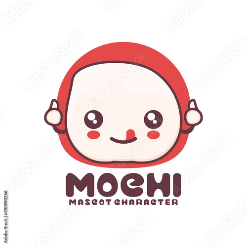 mochi cartoon illustration, suitable for, logos, prints, stickers, etc