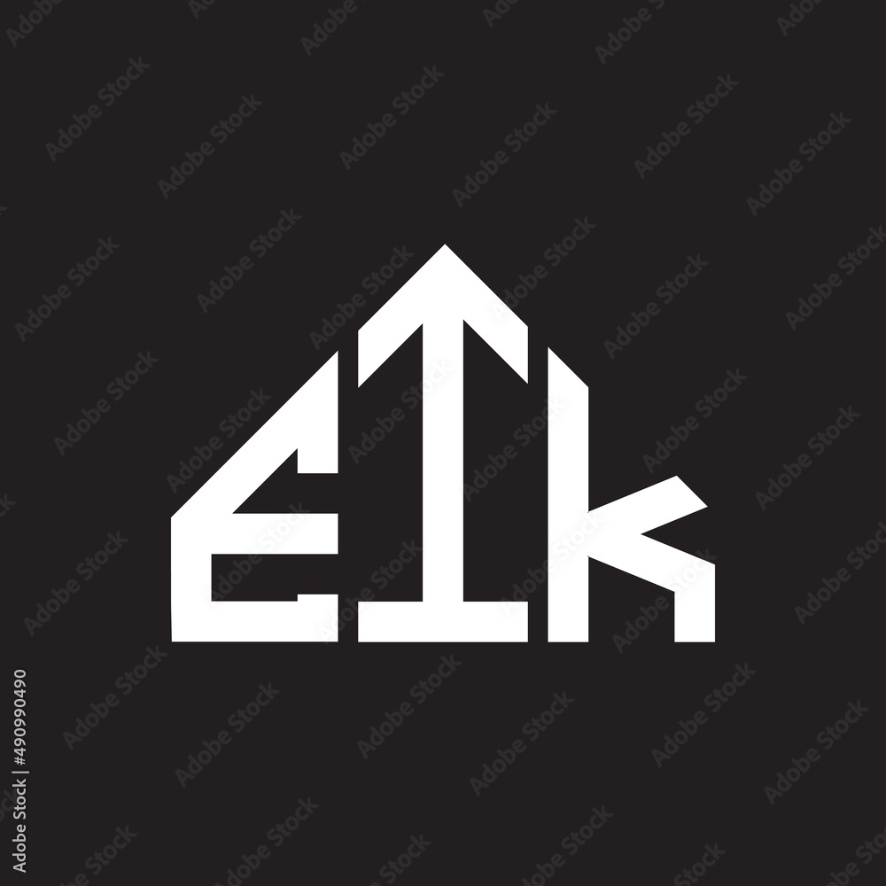 EIK letter logo design on black background. EIK creative initials letter logo concept. EIK letter design. EIK letter logo design on black background. EIK creative initials letter logo concept. EIK letter design.