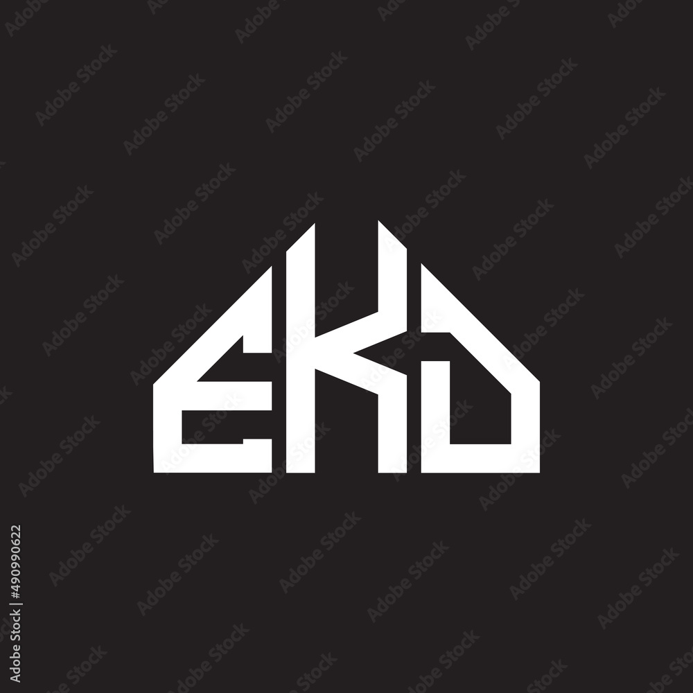 EKD letter logo design on black background. EKD creative initials letter logo concept. EKD letter design.