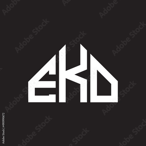 EKO letter logo design on black background. EKO creative initials letter logo concept. EKO letter design.
