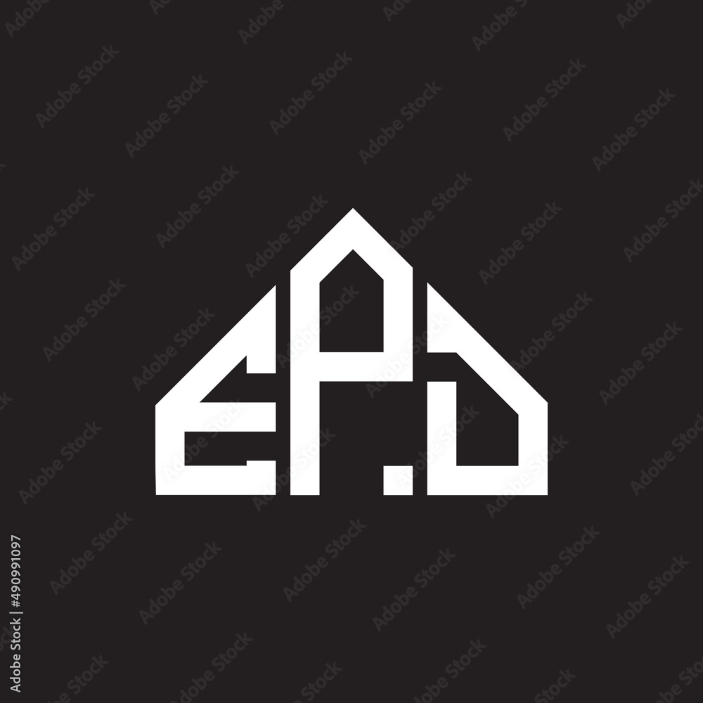 EPD letter logo design on black background. EPD creative initials letter logo concept. EPD letter design. EPD letter logo design on black background. EPD creative initials letter logo concept. EPD letter design.