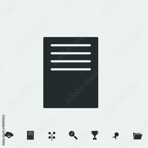 document icon vector illustration and symbol for website and graphic design