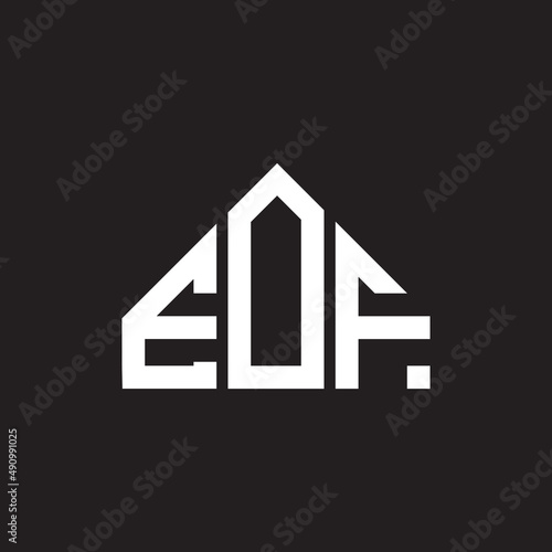 EOF letter logo design on black background. EOF creative initials letter logo concept. EOF letter design. photo
