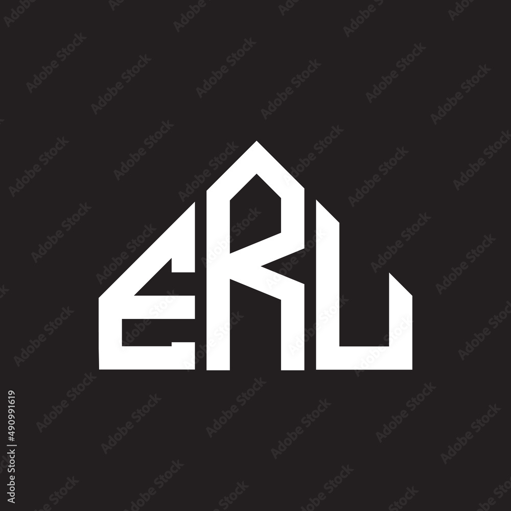 ERU letter logo design on black background. ERU creative initials letter logo concept. ERU letter design. ERU letter logo design on black background. ERU creative initials letter logo concept. ERU letter design.