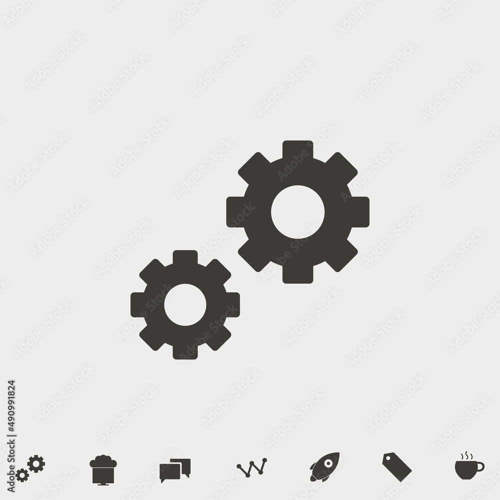 gear setting icon vector illustration and symbol for website and graphic design