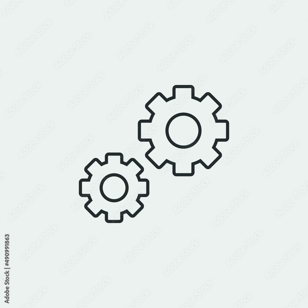 gear setting icon vector illustration and symbol for website and graphic design