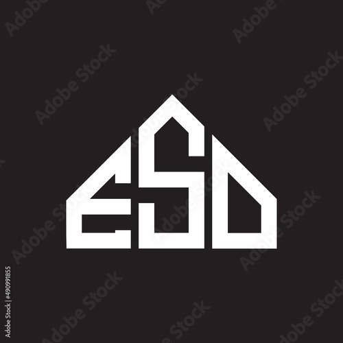 ESO letter logo design on black background. ESO creative initials letter logo concept. ESO letter design.