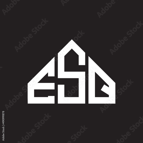 ESQ letter logo design on black background. ESQ creative initials letter logo concept. ESQ letter design. photo