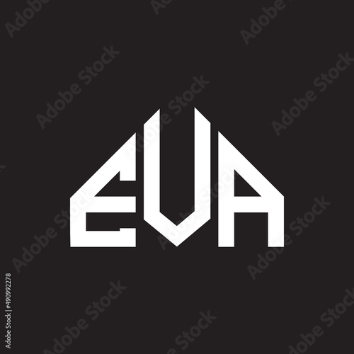 EVA letter logo design on black background. EVA creative initials letter logo concept. EVA letter design.