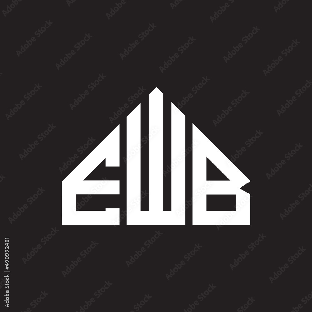 EWB letter logo design on black background. EWB creative initials letter logo concept. EWB letter design. EWB letter logo design on black background. EWB creative initials letter logo concept. EWB letter design.