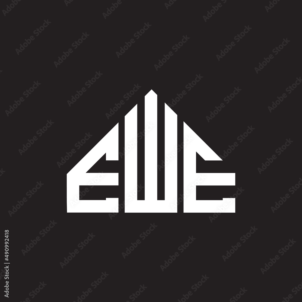 EWE letter logo design on black background. EWE creative initials letter logo concept. EWE letter design. EWE letter logo design on black background. EWE creative initials letter logo concept. EWE letter design.